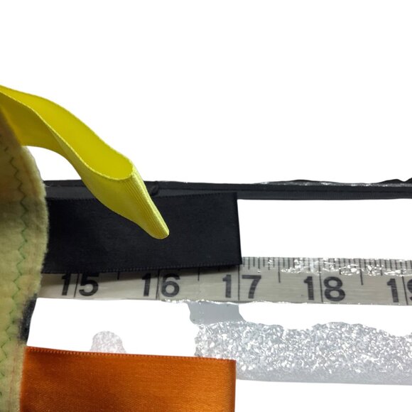 Bee-Themed Baby Tag Blanket With Satin Ribbons 17”x17” Soft Fleece Sensory Toy - Picture 3 of 4